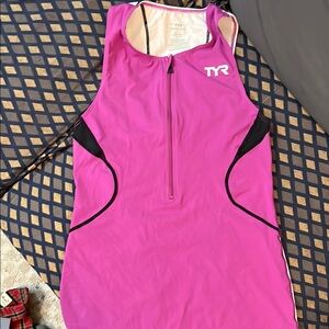 TYR Pink One Piece Swim TOP. OFTEN USED FOR TRIATHLONS.